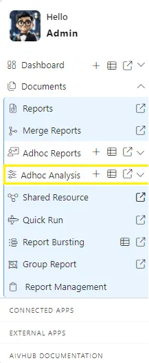 Document adhoc analysis -icon 1