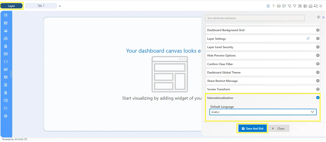 Dashboard Internalization