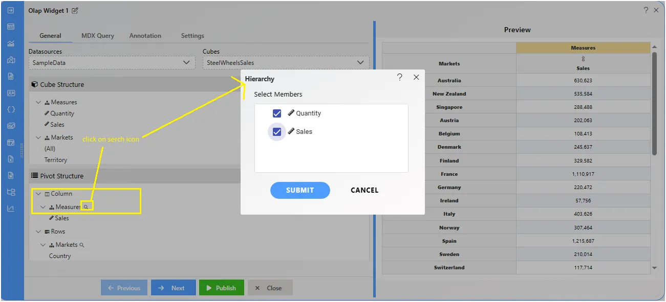 document widget