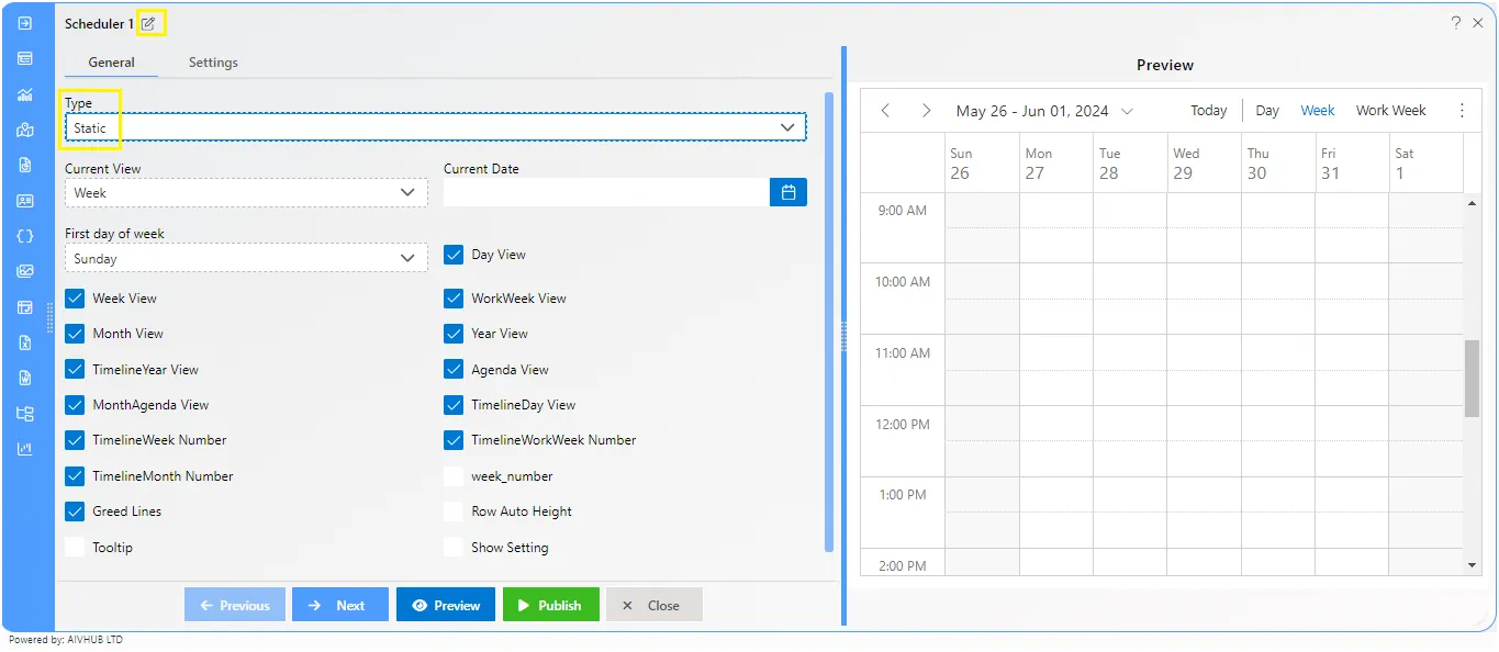 Static Schedule Dataset