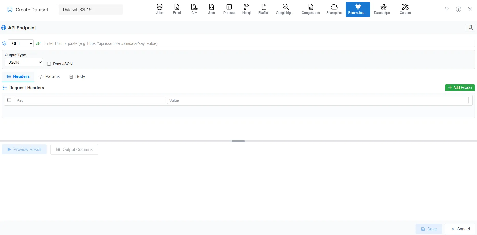 Connection Selection – API Endpoint