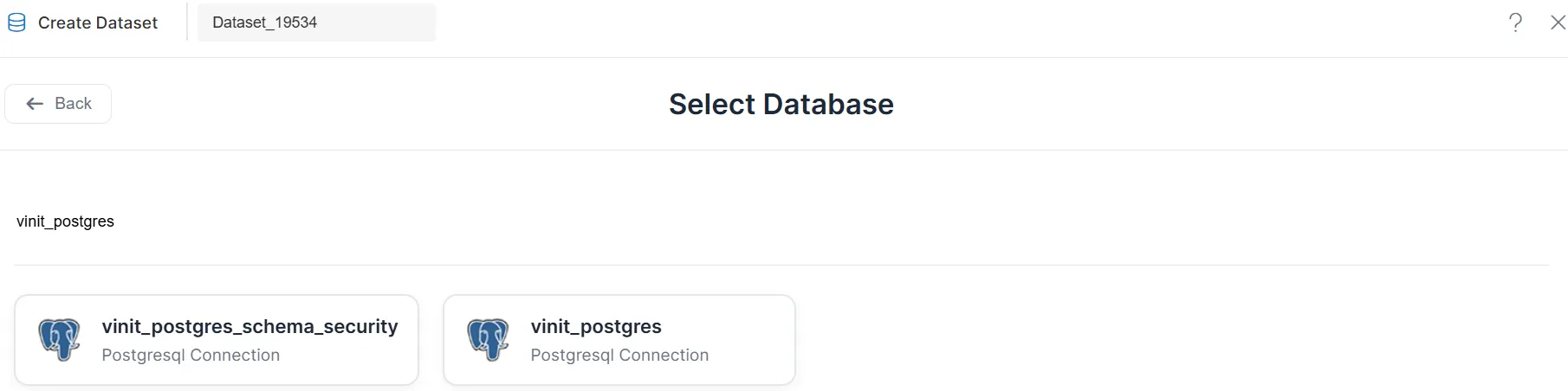 Select Database Connection