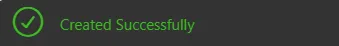 Created Successfully