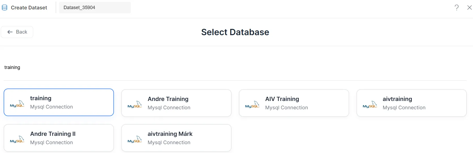 Select Database Connection