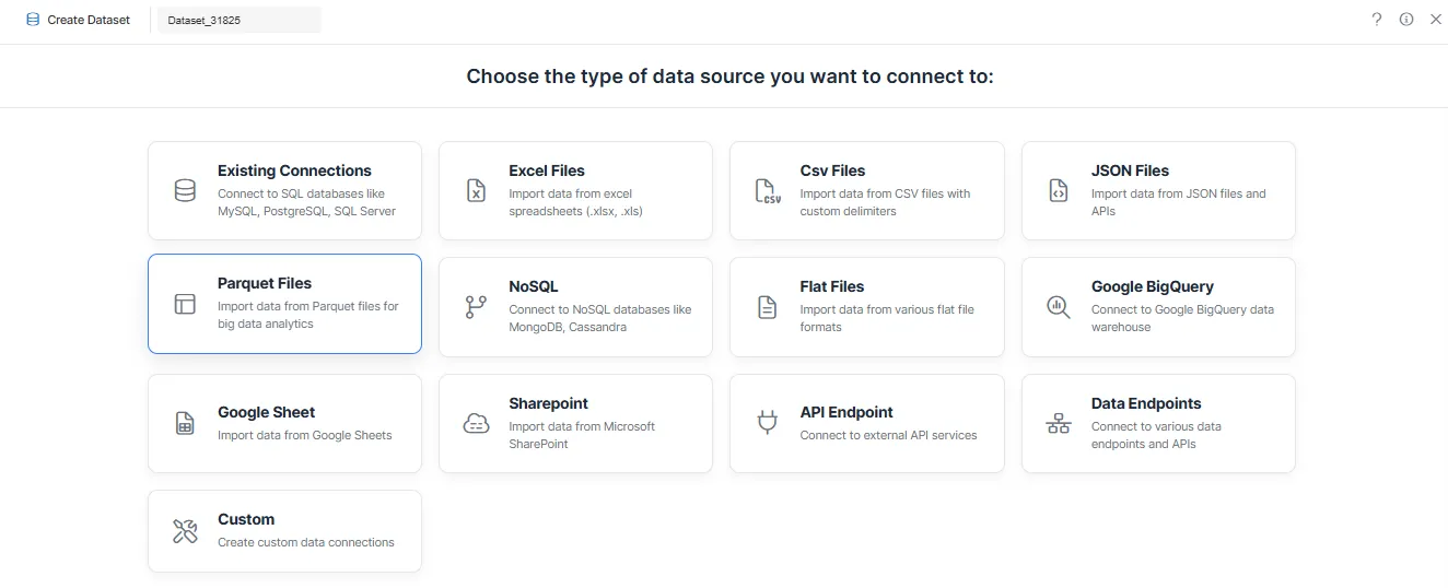 Select Parquet Files
