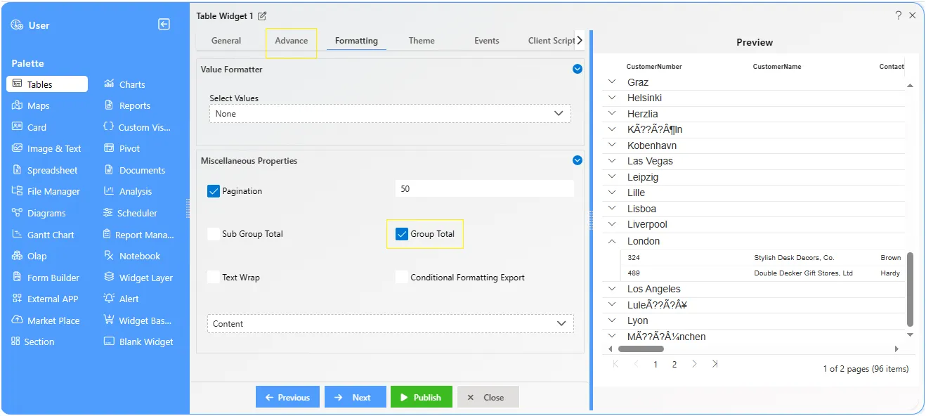 formattingtabtable