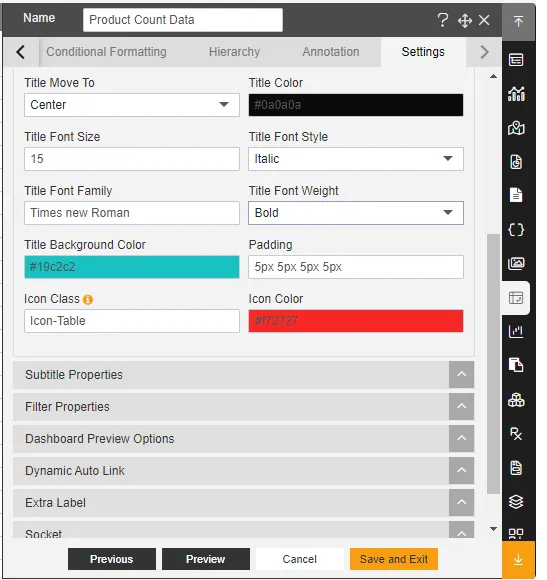 Setting Tab Pivot | AIV